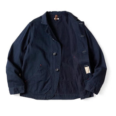 25AW KAPITAL HH Hirata and Hongri casual blue dyed denim deconstructive lapel workwear jacket