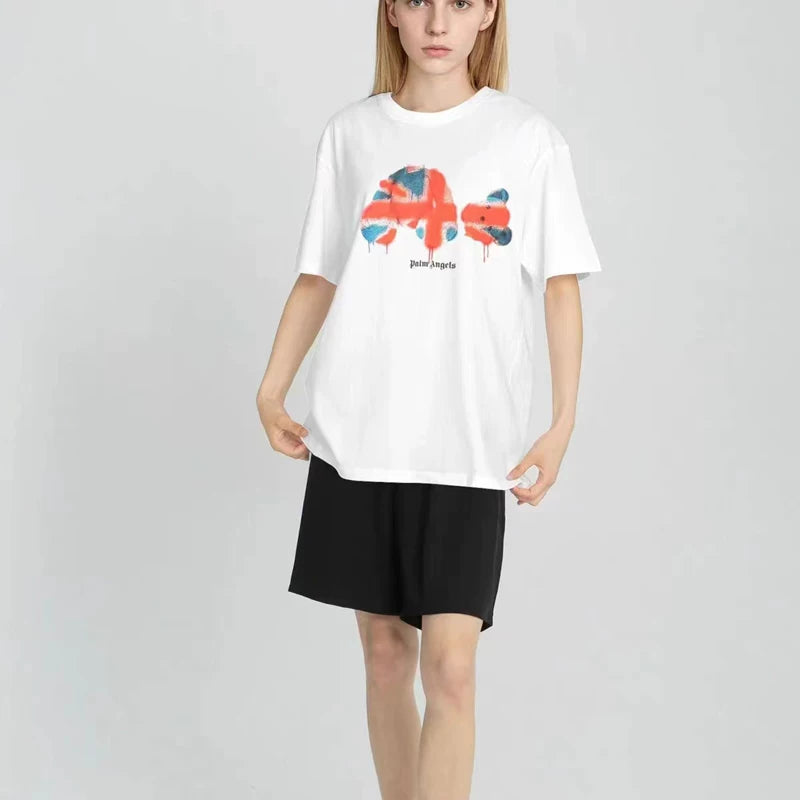 Palm Angels Graphic Oversized Cotton Streetwear Tee