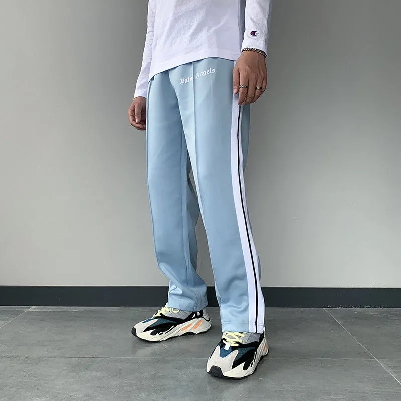 Palm Angels Style Rainbow Stripe Velour Track Pants