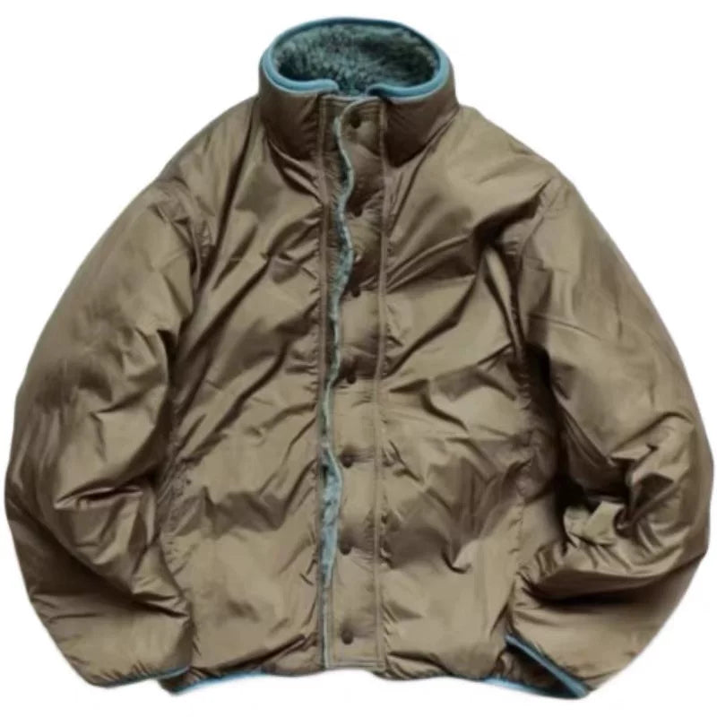 KAPITAL double-sided high neck jacket designed by Kazuhiro Hirata for men and women's versatile autumn and winter jacket