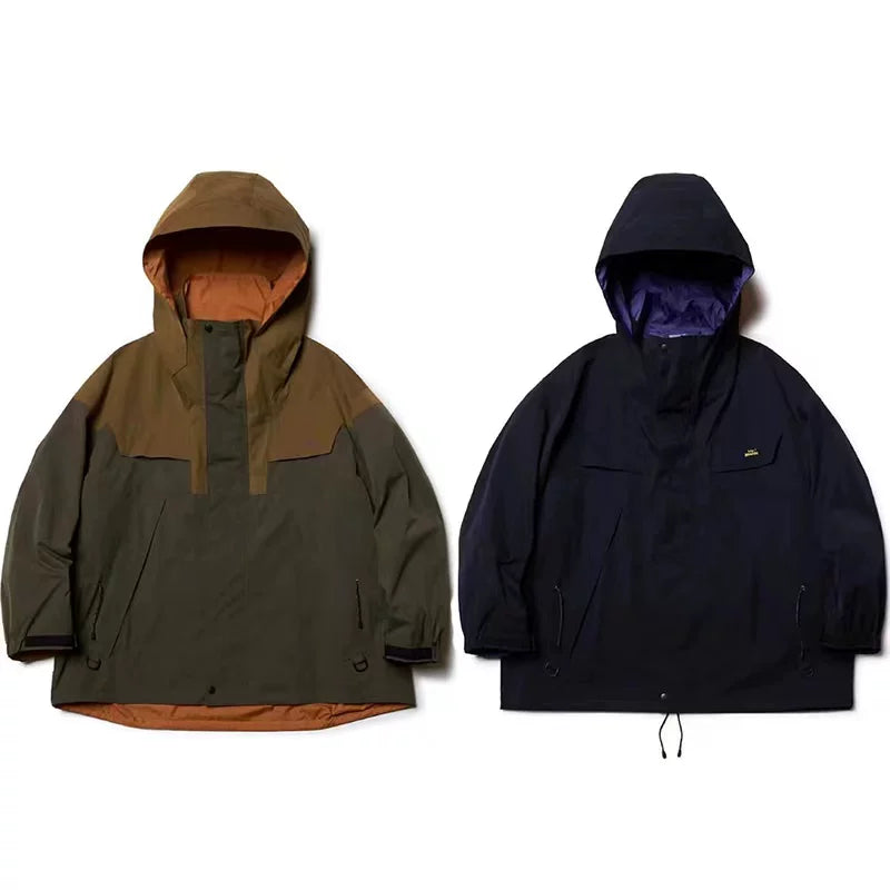 23SS KOLOR Abe Run One Color Japanese Splicing Waterproof Splicing Skill Stormtrooper Jacket Hooded Jacket