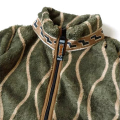 23AW KAPITAL Hirata and Hongri Tangcao fleece wavy striped fleece zipper jacket jacket