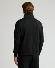 Black Quarter Zip Fleece Sweatshirt