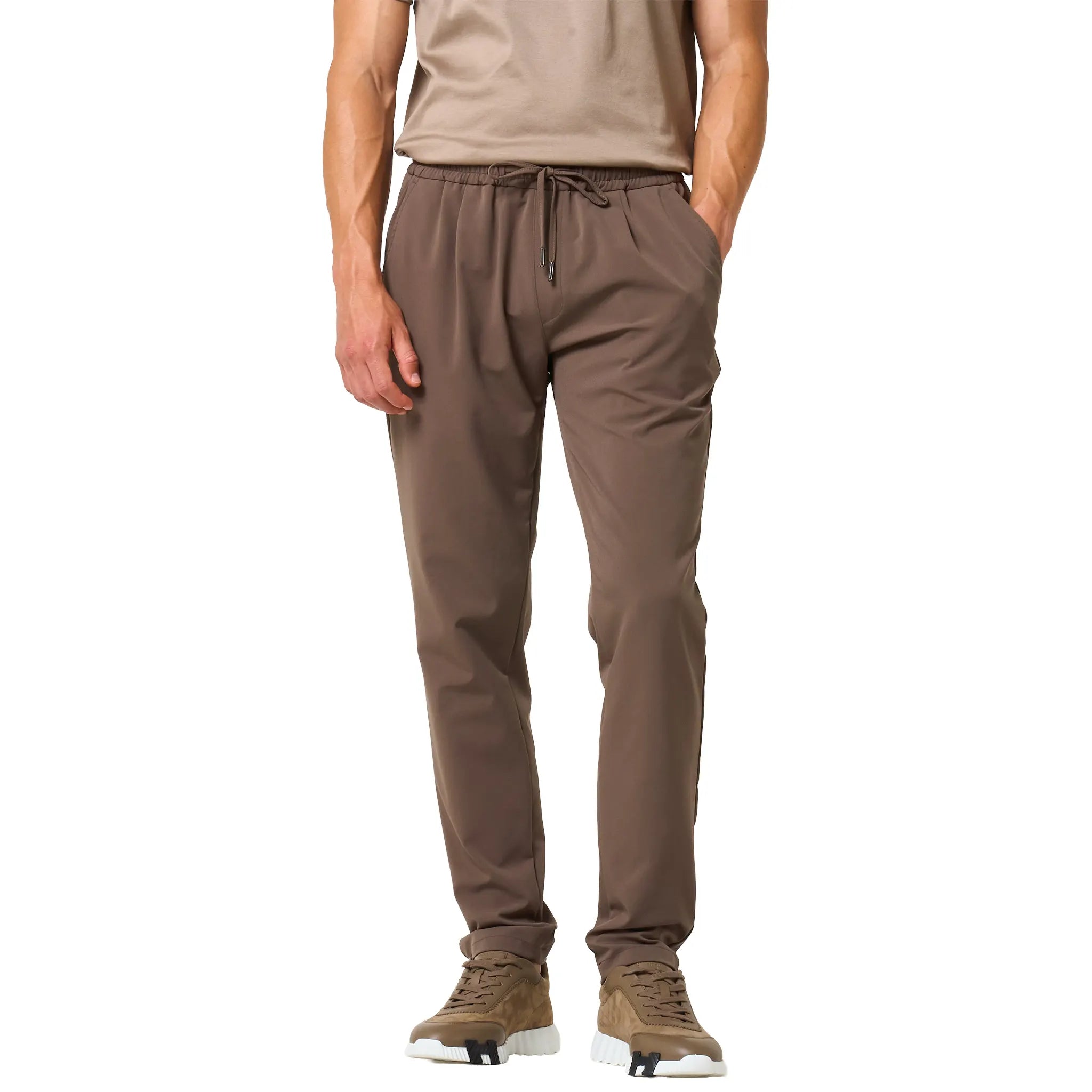 Loiano Tech Taupe Trousers